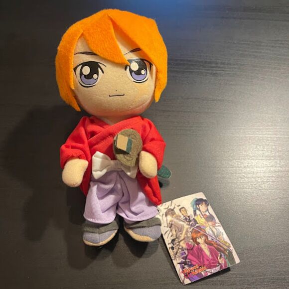 Ruronni Kenshin 8" Aniplex Plush Red Anime EUC Doll Toy Watsuki Shueisha Fuji TV - Picture 1 of 5